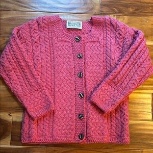 Aran Sweater Market Cardigan Wool XS Vintage
